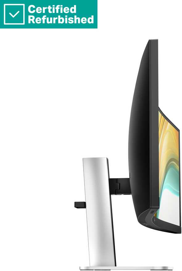 Hewlett Packard (HP) RENEW GOLD HP 534pm Series 5 Pro Curved Conferencing Monitorius - 34" 3440x1440 WQHD 400-nit 100Hz AG, Curved, VA, USB-C(100W)/USB-C(15W)/HDMI/DisplayPort, 3x USB-A, speakers, 5MP webcam, RJ-45 LAN, height adjustable/tilt/swivel, 1 metai (Atnaujinta)