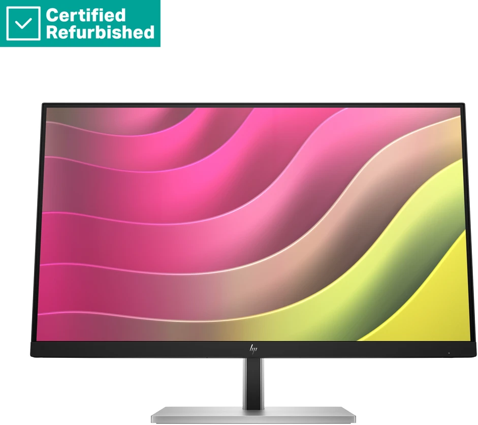 Hewlett Packard (HP) RENEW GOLD HP E24t G5 FHD Touch Monitorius - 23.8" 1920x1080 FHD 300-nit Touch 75Hz AG, IPS, HDMI/DisplayPort, 4x USB-A, height adjustable/tilt/swivel/pivot, 1 metai (Atnaujinta)