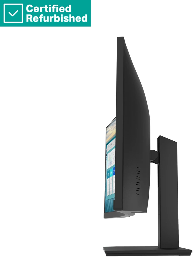 Hewlett Packard (HP) RENEW Sidabrinis HP P34hc G4 Curved Charging Monitorius - 34" 3440x1440 WQHD 250-nit 100Hz AG, Curved, VA, USB-C(65W)/HDMI/DisplayPort, 4x USB-A, speakers, height adjustable/tilt, 1 metai