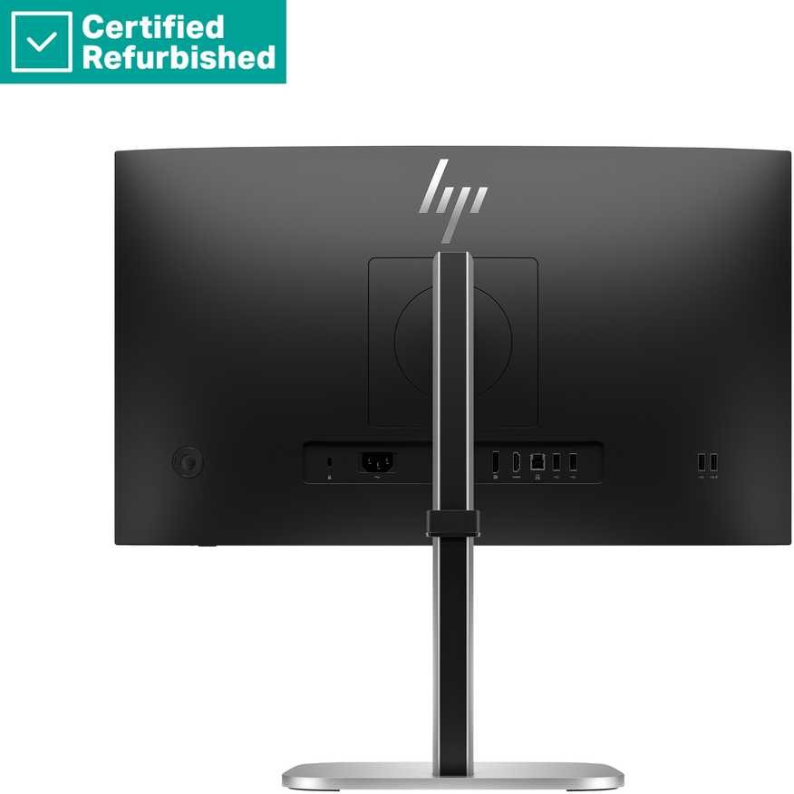 Hewlett Packard (HP) RENEW Sidabrinis HP 524pf Series 5 Pro FHD Monitorius - 23.8" 1920x1080 FHD 350-nit 100Hz AG, IPS, HDMI/DisplayPort, 4x USB-A, height adjustable/tilt/swivel/pivot, 1 metai (replaces E24 G5) (Atnaujinta)