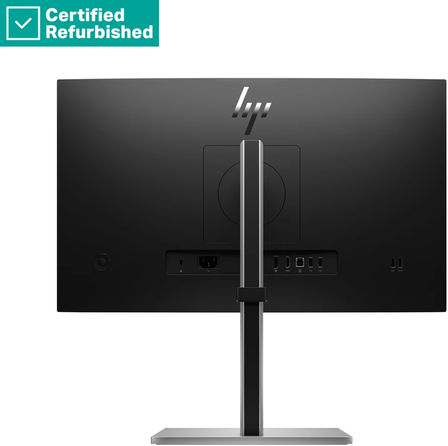 Hewlett Packard (HP) RENEW Sidabrinis HP E24t G5 FHD Touch Monitorius - 23.8" 1920x1080 FHD 300-nit Touch 75Hz AG, IPS, HDMI/DisplayPort, 4x USB-A, height adjustable/tilt/swivel/pivot, 1 metai