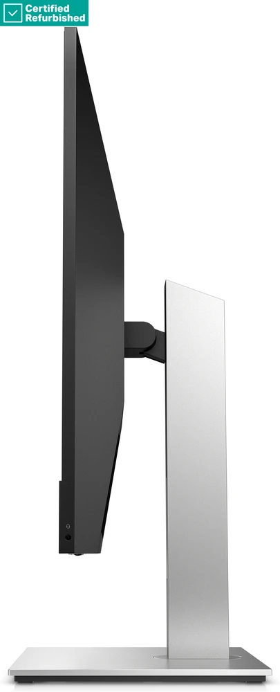 Hewlett Packard (HP) RENEW Sidabrinis HP E27m G4 QHD Charging Conferencing Monitorius - 27" 2560x1440 QHD 300-nit 75Hz AG, IPS, USB-C(65W)/HDMI/DisplayPort/DisplayPort-out, 4x USB-A, speakers, 5MP webcam, RJ-45 LAN, height adjustable/tilt/swivel/pivot, 1 metai (Atnaujinta)
