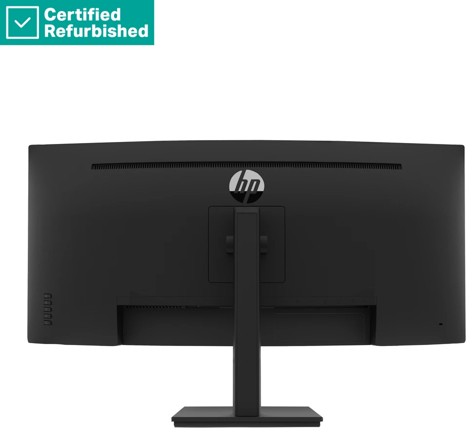 Hewlett Packard (HP) RENEW Sidabrinis HP P34hc G4 Curved Charging Monitorius - 34" 3440x1440 WQHD 250-nit 100Hz AG, Curved, VA, USB-C(65W)/HDMI/DisplayPort, 4x USB-A, speakers, height adjustable/tilt, 1 metai
