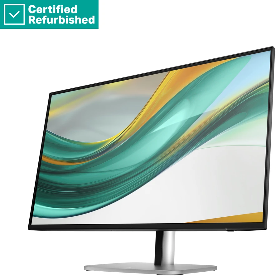 Hewlett Packard (HP) RENEW Sidabrinis HP 527pf Series 5 Pro QHD Monitorius - 27" 1920x1080 FHD 350-nit 100Hz AG, IPS, HDMI/DisplayPort, 4x USB-A, height adjustable/tilt/swivel/pivot, 1 metai (replaces E27 G5)