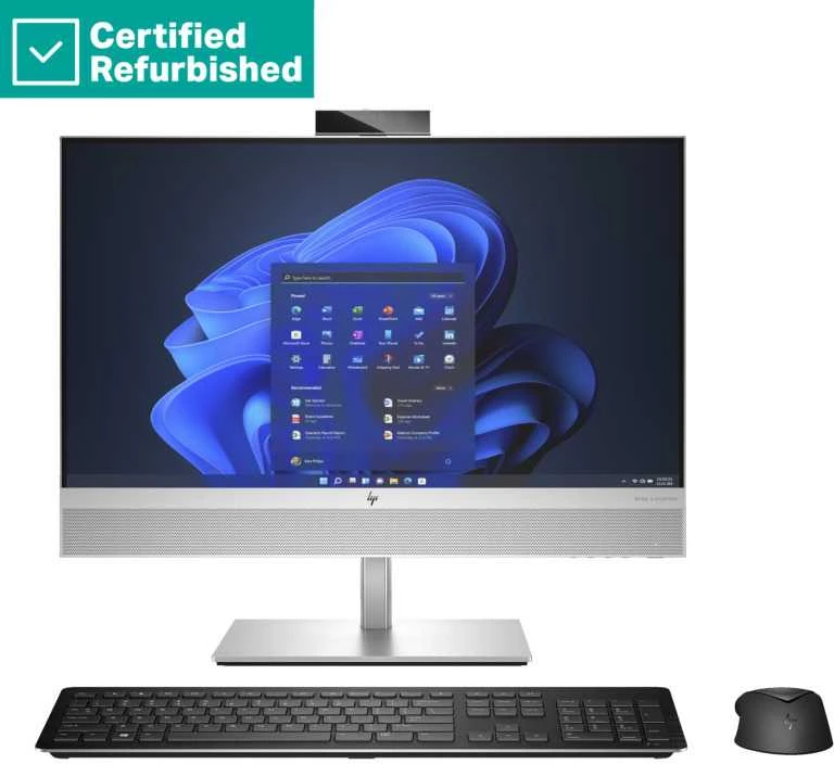 HP Elite 840 G9 AIO su monitoriumi ir periferija