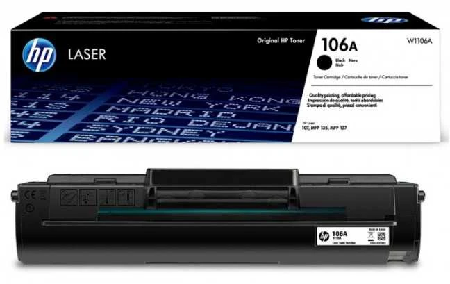 Hewlett Packard (HP) HP 106A (W1106A) Lazerinė kasetė, Juoda