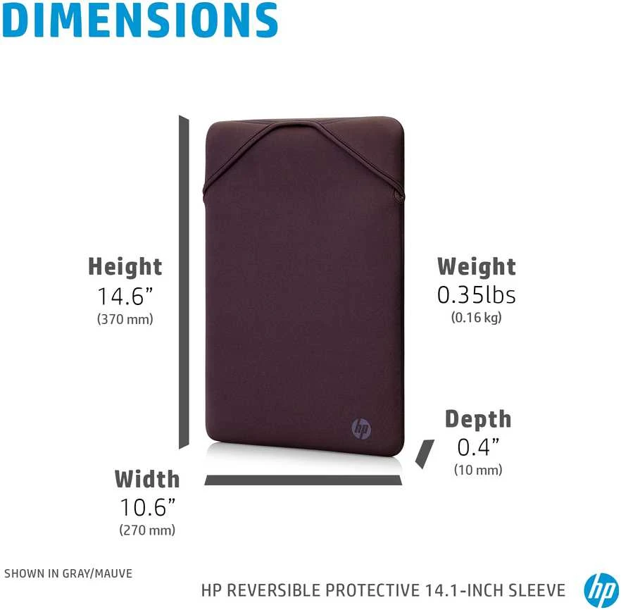Hewlett Packard (HP) HP 14 Reversible Sleeve, Sanitizable - Juodas, Mėlyna