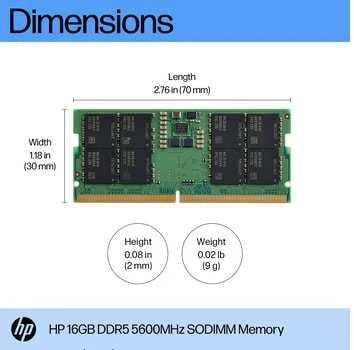HP 16 GB 5600 MHz DDR5 SODIMM RAM atmintis, skirta HP nešiojamiesiems kompiuteriams / suderinama su G11
