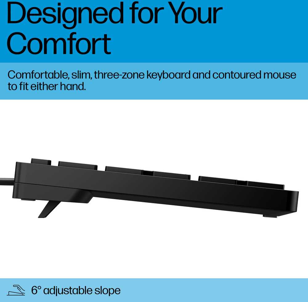 Hewlett Packard (HP) HP 320MK USB su laidu Pelė Klaviatūra Combo - Juodas - US/RUS