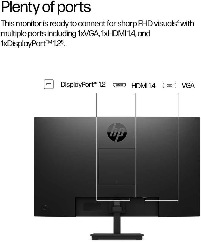 HP 327ph 3 serijos „Pro FHD“ monitorius – 27 colių įstrižainės, 1920 x 1080 FHD, 250 nitų, 100 Hz AG, IPS, HDMI/VGA/DisplayPort, garsiakalbiai, reguliuojamo aukščio/pakreipimo, 3 ekranai (pakeičia P27h G5)