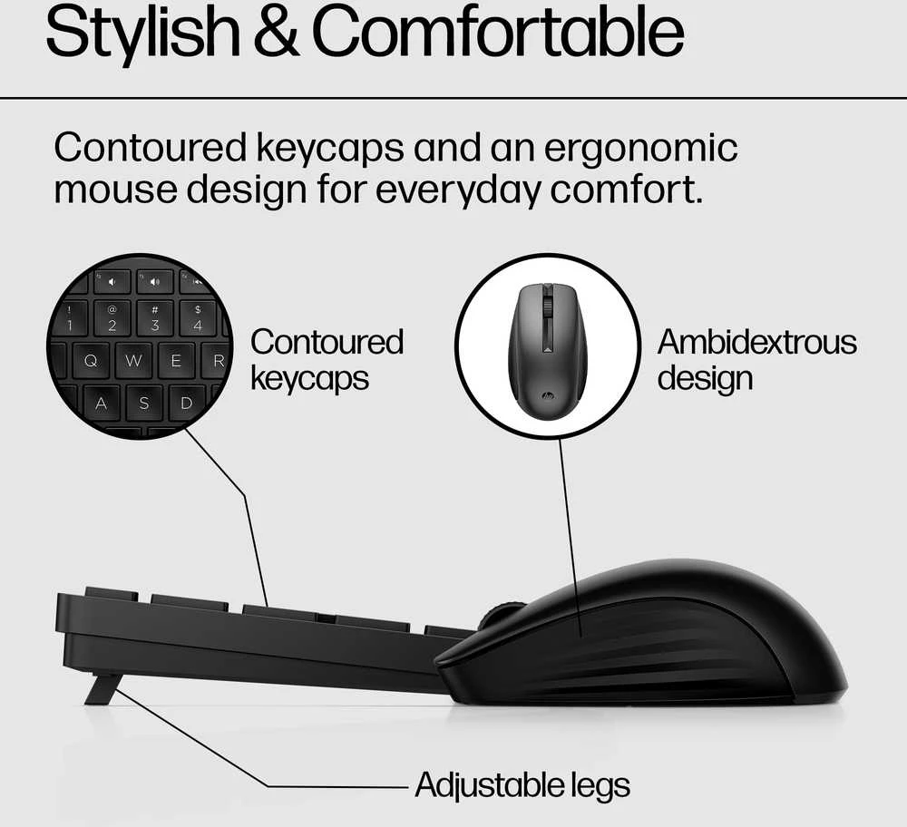 HP 650 Wireless Pelė Klaviatūra Combo - Baltas - US ENG