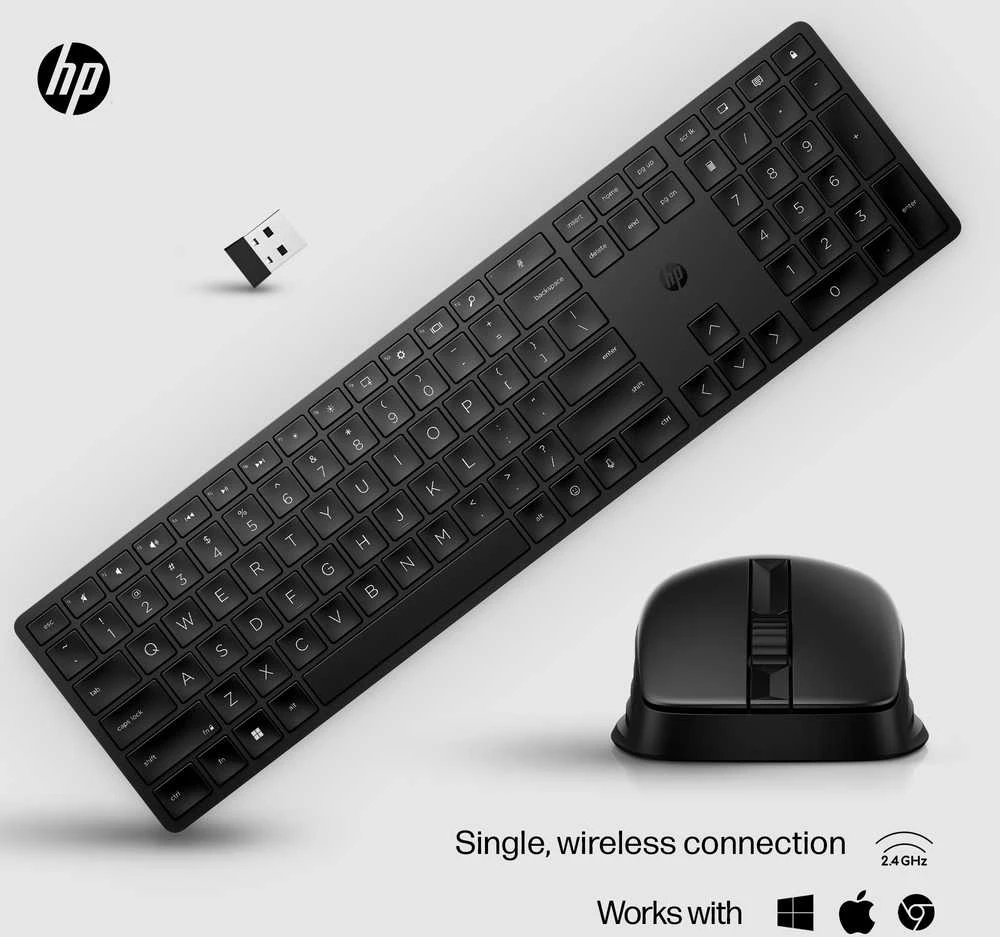 Klaviatūra HP 650 belaidės pelės ir klaviatūros rinkinys – juodas – JAV anglų k.