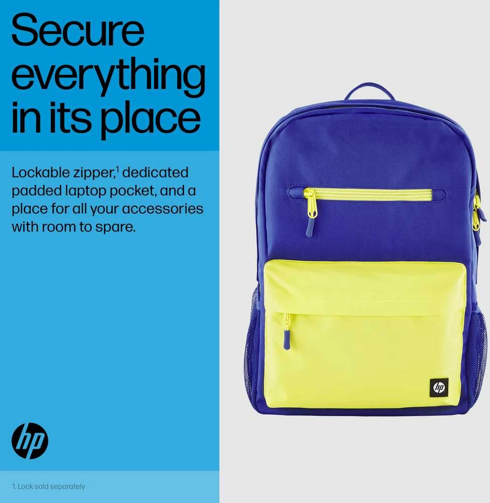 Hewlett Packard (HP) HP Campus 15.6 kuprinė - 17 litrų talpa - šviesiai tamsiai Mėlyna, Lime