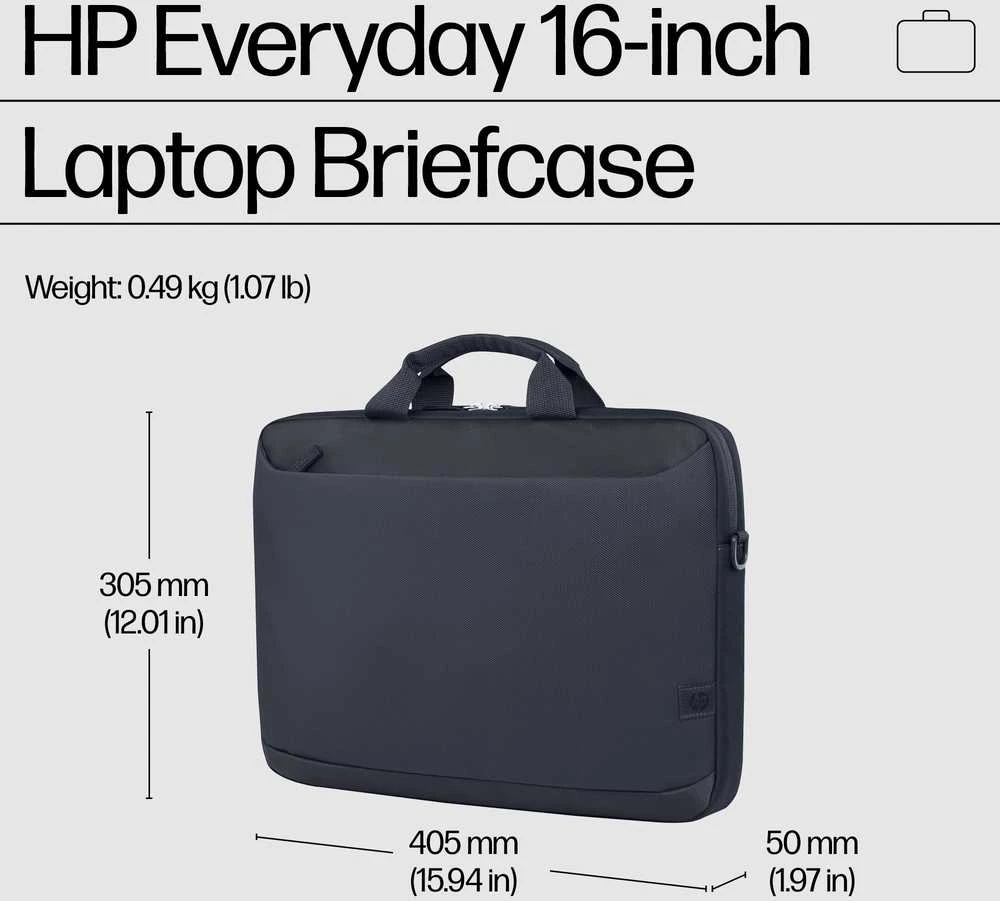 HP Everyday 16 Nešiojamas kompiuteris Briefcase/Top Load, Vanduo Resistant - Juodas