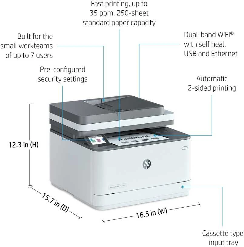 Hewlett Packard (HP) HP LaserJet Pro 3002dn Spausdintuvas Mono Duplex laser A4 1200x1200dpi 33ppm 250sheets USB LAN