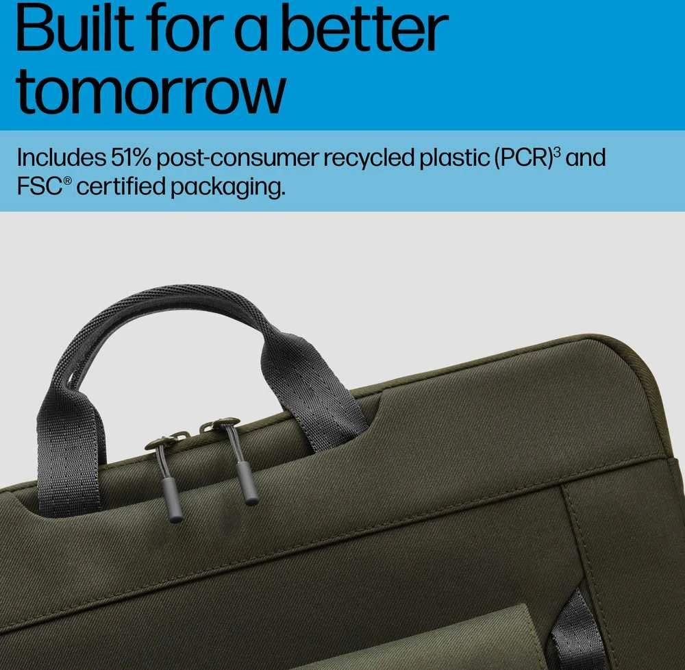 HP Modular 15.6 kuprinė, 3 viename (RFID dėklas, kuprinė, įmautė), atspari „Vanduo“ su lietaus dangčiu, kabelio praėjimu, 27 litrų talpa - tamsiai alyvuogių spalvos Žalias
