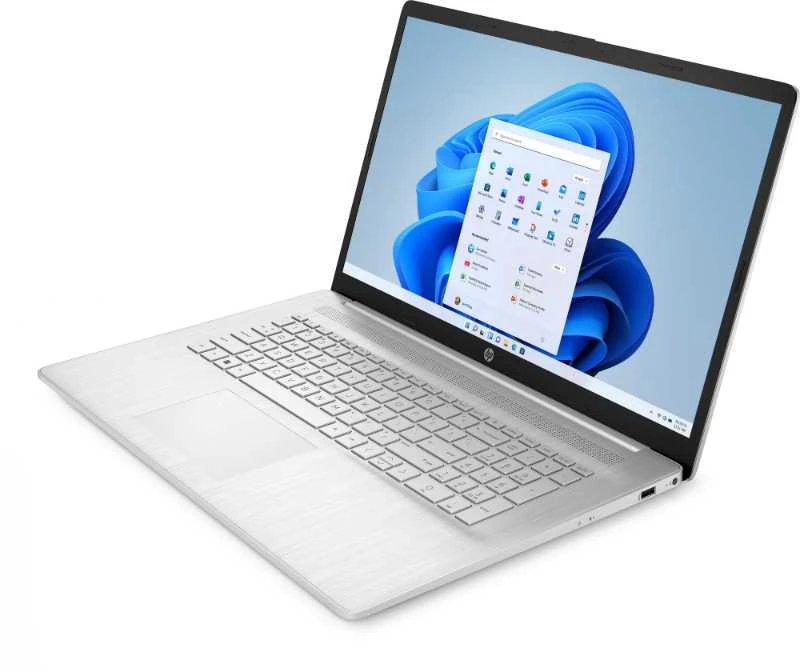 Hewlett Packard (HP) HP Nešiojamas kompiuteris 17-cp2007ny - Ryzen-5 7520U, 17.3" FHD AG IPS 250nits, 8GB, 512GB SSD, US klaviatūra su pašvietimu, Natural Sidabrinis, Win 11 Home, 1 metai