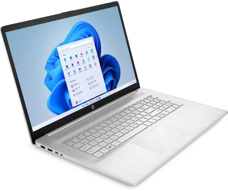 Hewlett Packard (HP) HP Nešiojamas kompiuteris 17-cp2007ny - Ryzen-5 7520U, 17.3" FHD AG IPS 250nits, 8GB, 512GB SSD, US klaviatūra su pašvietimu, Natural Sidabrinis, Win 11 Home, 1 metai