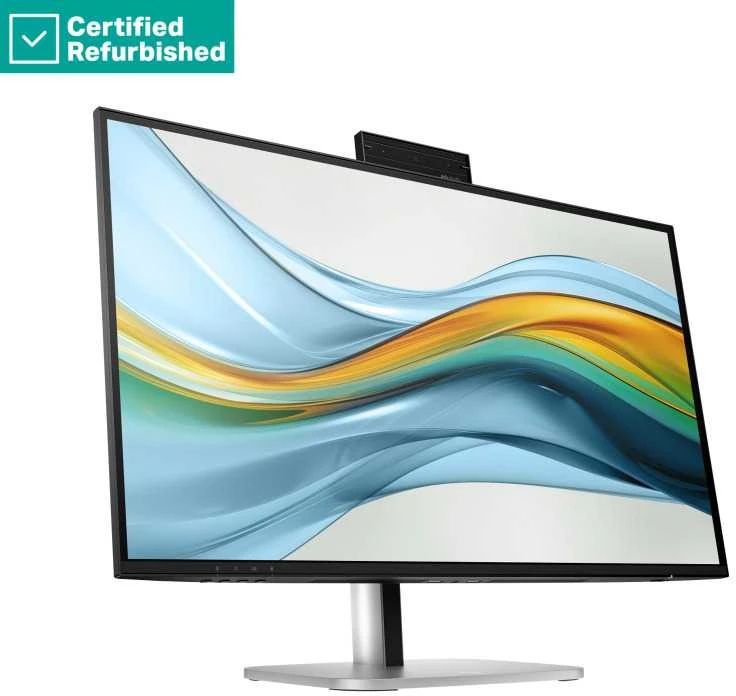 Hewlett Packard (HP) RENEW GOLD HP 527pm Series 5 Pro QHD Charging Monitorius - 27" 2560x1440 QHD 350-nit 100Hz AG, IPS, USB-C(100W)/USB-C(15W)/HDMI/DisplayPort/DisplayPort-out, 3x USB-A, speakers, 5MP cam, RJ-45 LAN, height adjustable/tilt/swivel/pivot, 1 metai (Atnaujinta)