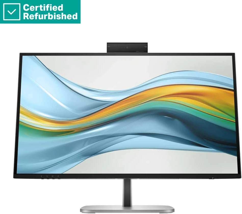 Hewlett Packard (HP) RENEW GOLD HP 527pm Series 5 Pro QHD Charging Monitorius - 27" 2560x1440 QHD 350-nit 100Hz AG, IPS, USB-C(100W)/USB-C(15W)/HDMI/DisplayPort/DisplayPort-out, 3x USB-A, speakers, 5MP cam, RJ-45 LAN, height adjustable/tilt/swivel/pivot, 1 metai (Atnaujinta)