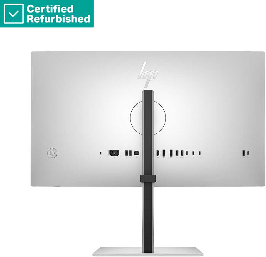 Hewlett Packard (HP) RENEW Sidabrinis HP 727pk Series 7 Pro 4K Charging Monitorius-27" 3840x2160 UHD 400-nit 60Hz AG, IPS Juodas HDR 400, USB-C(100W/15W)/HDMI/DisplayPort Daisy-Chain, 5x USB-A, RJ-45 LAN, height adjustable/tilt/swivel/pivot, 1 metai (replaces Z27k G3) (Atnaujinta)