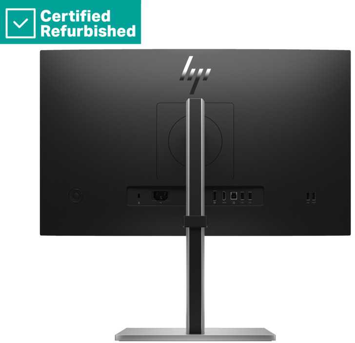 Hewlett Packard (HP) RENEW Sidabrinis HP E24t G5 FHD Touch Monitorius - 23.8" 1920x1080 FHD 300-nit Touch 75Hz AG, IPS, HDMI/DisplayPort, 4x USB-A, height adjustable/tilt/swivel/pivot, 1 metai (Atnaujinta)