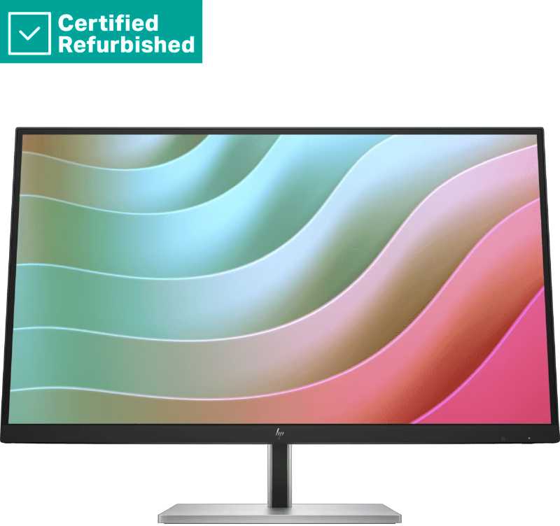 Hewlett Packard (HP) RENEW Sidabrinis HP E27k G5 4K Charging Monitorius - 27" 3840x2160 UHD 350-nit 60Hz AG, IPS, USB-C(65W)/USB-C(15W)/HDMI/DisplayPort, 3x USB-A, speakers, RJ-45 LAN, height adjustable/tilt/swivel/pivot, 1 metai (Atnaujinta)