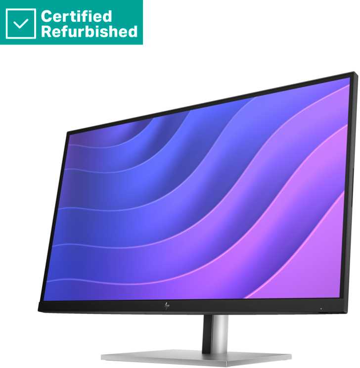 Hewlett Packard (HP) RENEW Sidabrinis HP E27q G5 QHD Monitorius - 27" 2560x1440 QHD 350-nit 75Hz AG, IPS, HDMI/DisplayPort, 4x USB-A, height adjustable/tilt/swivel/pivot, 1 metai (Atnaujinta)