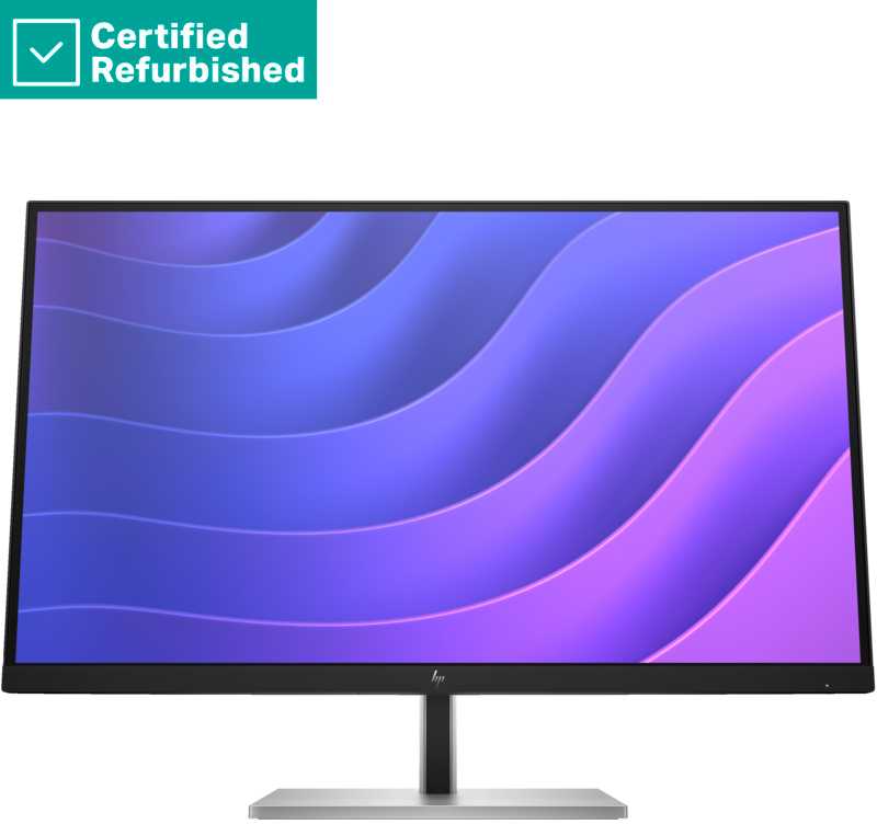 Hewlett Packard (HP) RENEW Sidabrinis HP E27q G5 QHD Monitorius - 27" 2560x1440 QHD 350-nit 75Hz AG, IPS, HDMI/DisplayPort, 4x USB-A, height adjustable/tilt/swivel/pivot, 1 metai (Atnaujinta)