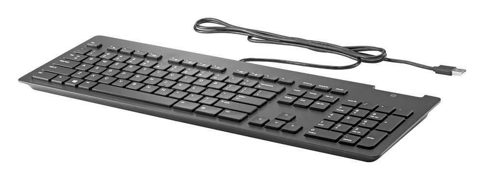 HP Slim v2 Klaviatūra su USB jungtimi su laidu - Smartcard - Juodas - US/RUS
