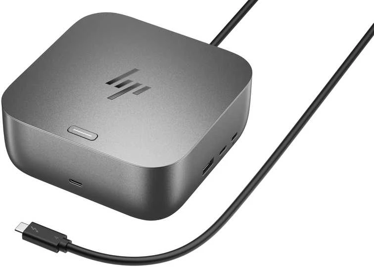 HP „Thunderbolt 4 Dock G6 100W“ – 3x USB-A, 2x USB-C, 1x USB-C „Thunderbolt 4“, 2x DisplayPort, 1x HDMI, 1x RJ-45, „Meteor Sidabrinis“, 3 metai