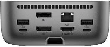 HP „Thunderbolt 4 Ultra Dock G6“ 280 W su kombinuotu kabeliu - 5x USB-A, 2x USB-C, 1x USB-C „Thunderbolt 4“, 2x DisplayPort, 1x HDMI, 1x RJ-45, „Meteor Sidabrinis“, 3 metai