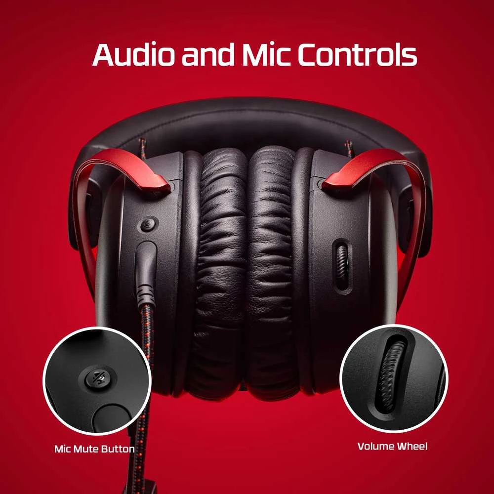 HyperX Cloud III žaidimų ausinės, Juodai raudonos
