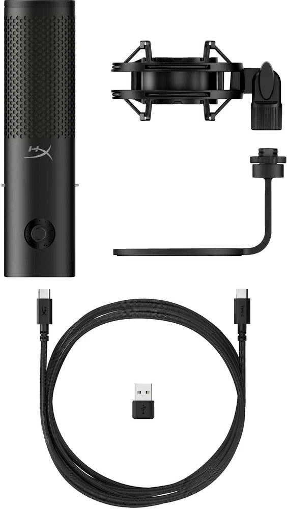 HyperX QuadCast 2 S kondensatorinis žaidimų mikrofonas | Juodas
