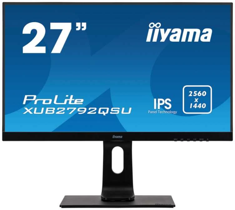 Monitorius IIYAMA XUB2492QSU-B1 24 colių ETE IPS skydelis 2560x1440 100Hz QHD 05ms MPRT FreeSync 15cm Aukštis Adj. Stovas 300cd/m2 HDMI DisplayPort