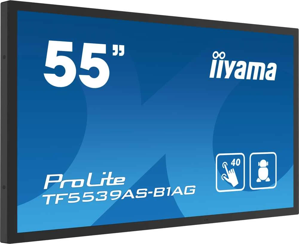 Monitorius iiyama 54,6", 139 cm, IPS LED, 3840 x 2160, 16:9, 5000:1, 8 ms, 40 kontaktinių taškų, HDMI x 2, DP x1, RJ-45