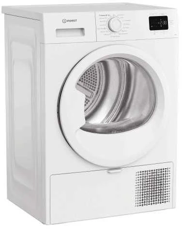 INDESIT džiovyklė | C YSD 83D WW EE | Energijos vartojimo efektyvumo klasė D | Priekinis pakraunamas | 8kg | Šilumos siurblys | LED | Gylis 54,5 cm | Baltas