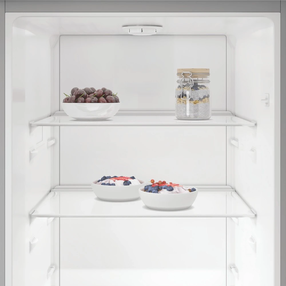 INDESIT Šaldytuvas | MLINS 1411 S4E | E energijos efektyvumo klasė | Laisvai pastatomas | Šaldytuvas be šaldiklio | Aukštis 171,4 cm | No Frost sistema | Šaldytuvo neto talpa 367 L | 38 dB | Sidabrinis