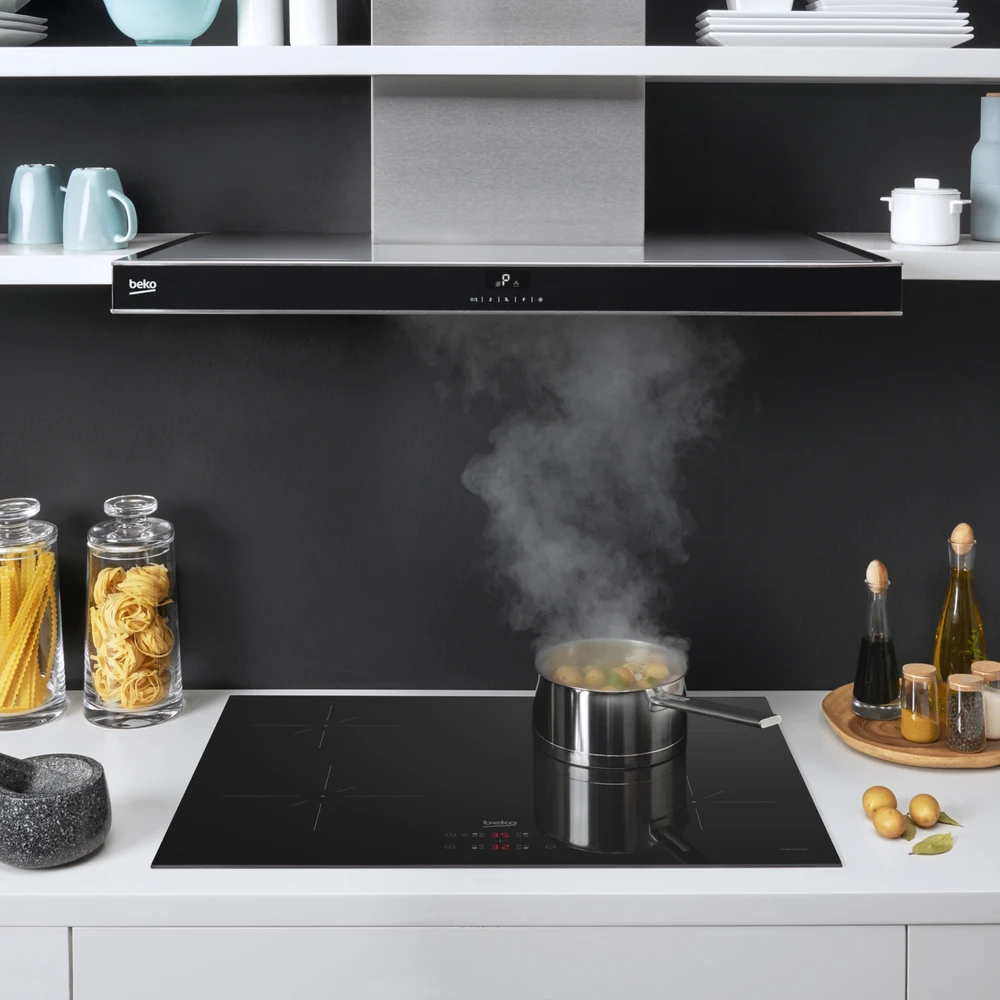 Kaitlentė - Beko HII64401QT 60 cm 4 Zonos Jutiklinis Valdymas Juoda