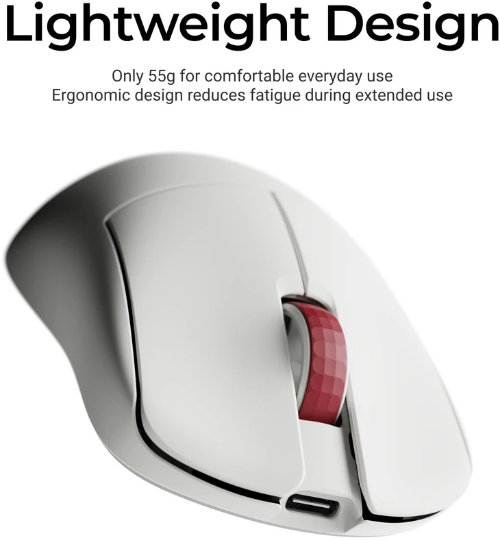 Keychron G4 Wireless Belaidė Žaidimų Pelė | Baltas