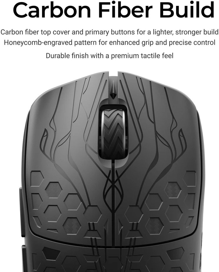Keychron G5 Wireless Belaidė Žaidimų Pelė | Juodas