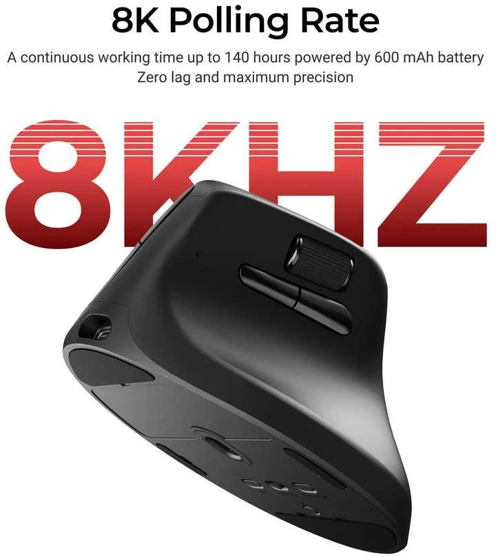 KEYCHRON M5 (8000Hz) Juodas Belaidė pelė