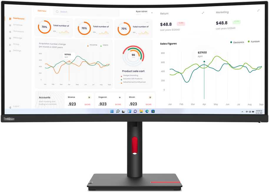 Monitorius Lenovo ThinkVision P27h-30 (63A1GAT1EU)