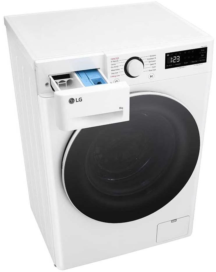 LG Skalbimo mašina F2WR508S0W, 8 kg, 1200 aps/min, A klasės, Balta