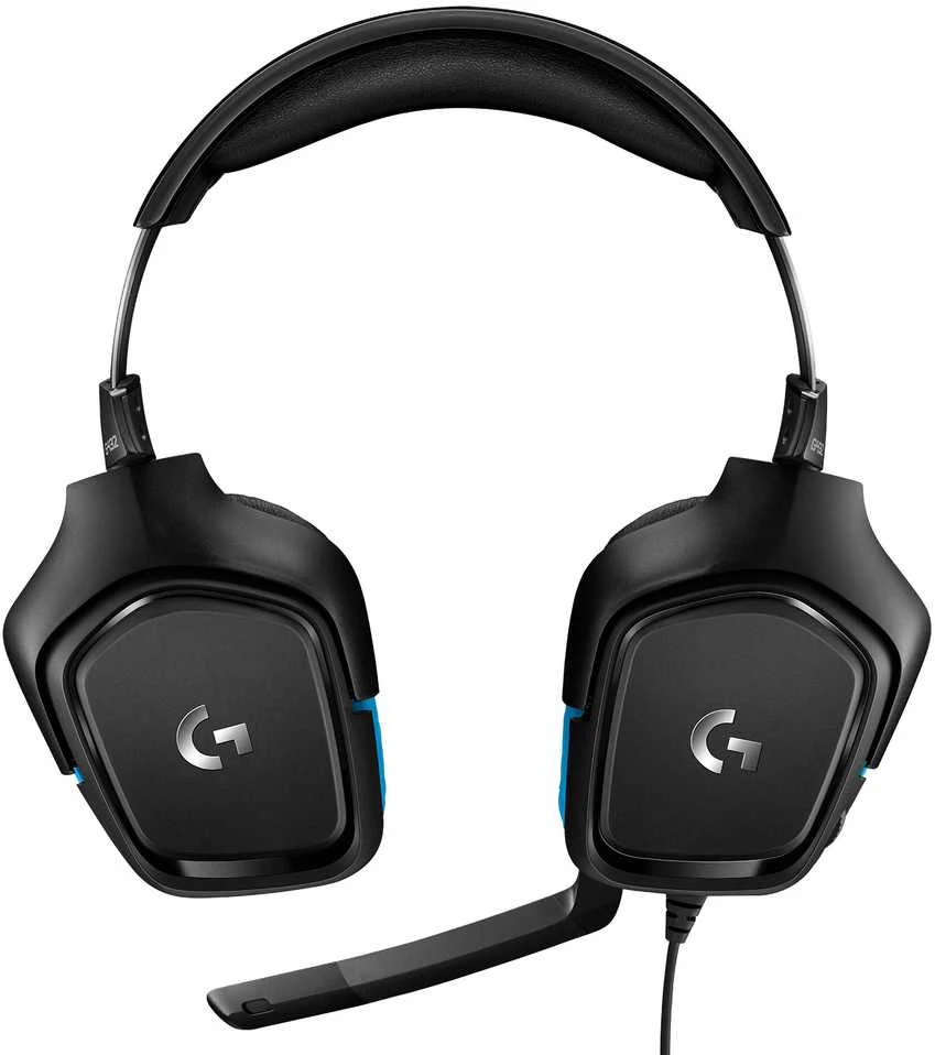 Logitech G432 7.1 Surround Sound ausinės su laidu žaidimams, Juodos