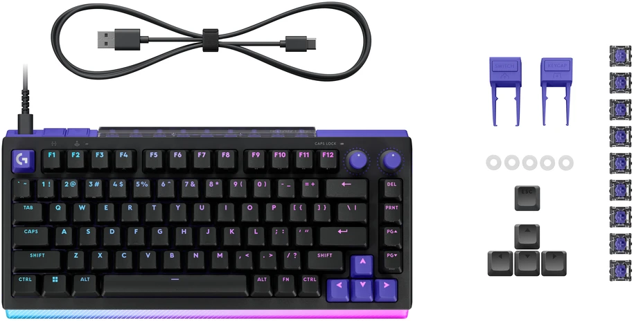Klaviatūra LOGITECH G512 X 75 - Juodas - US INT'L - USB- EMEA28i-935