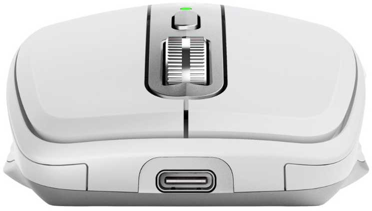 Belaidė pelė Logitech MX Anywhere 3S - RF belaidė + Bluetooth, lazerinis, 8000 DPI, Pale Pilkas (Baltas)