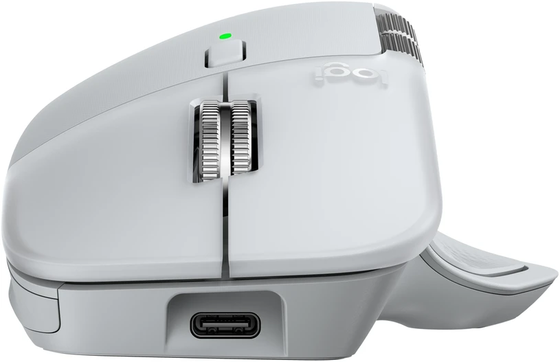 Logitech MX Master 4 for MAC Belaidė pelė RF belaidė + Bluetooth, 8000 DPI, Baltas Sidabrinis