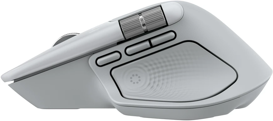 Logitech MX Master 4 for MAC Belaidė pelė RF belaidė + Bluetooth, 8000 DPI, Baltas Sidabrinis