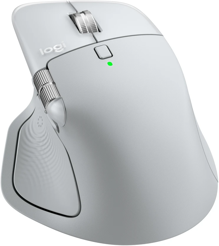 Logitech MX Master 4 for MAC Belaidė pelė RF belaidė + Bluetooth, 8000 DPI, Baltas Sidabrinis